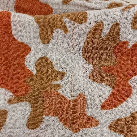 Aden + Anais Orange Camo Baby Swaddle Blanket Lovey Muslin Cotton Camouflage - Picture 5 of 7